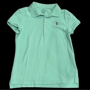 Polo Ralph Lauren Kids Light Green Stretch Mesh Polo Shirt